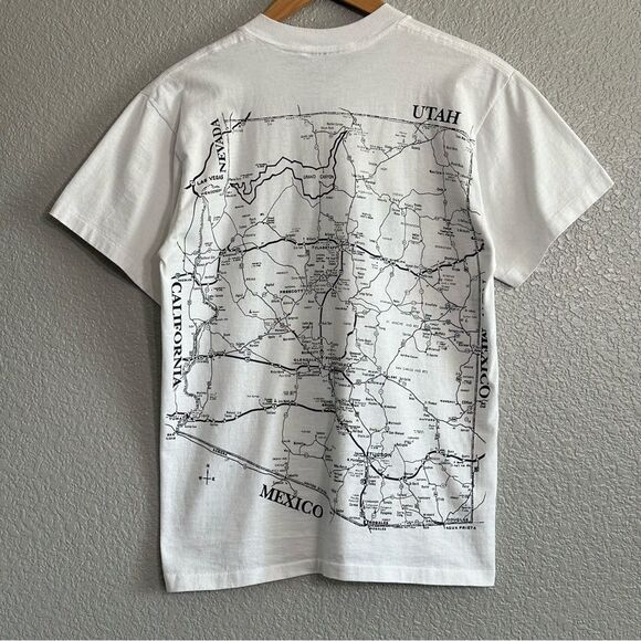 Vintage Sedona Arizona State Map Graphic T-Shirt Single Stitch Oneita Size Large - Picture 3 of 7
